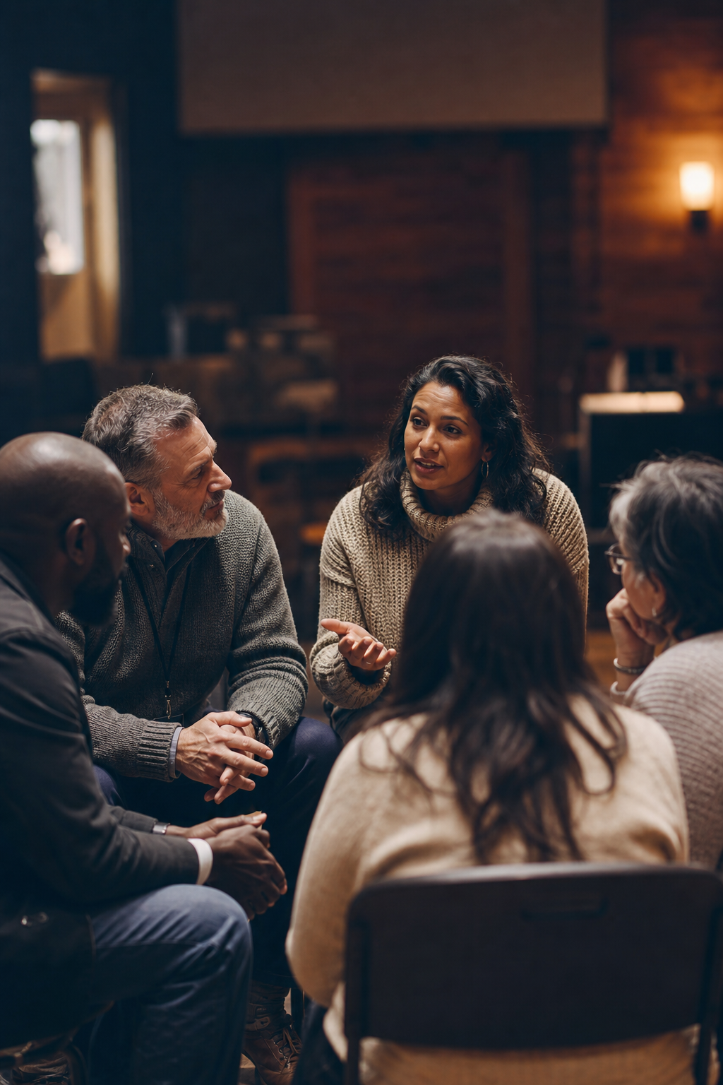 Ministry leaders in genuine dialogue, leaning in to listen